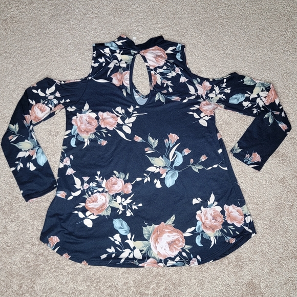 Lime n Chili Navy Floral Shirt (L) - Picture 3 of 5